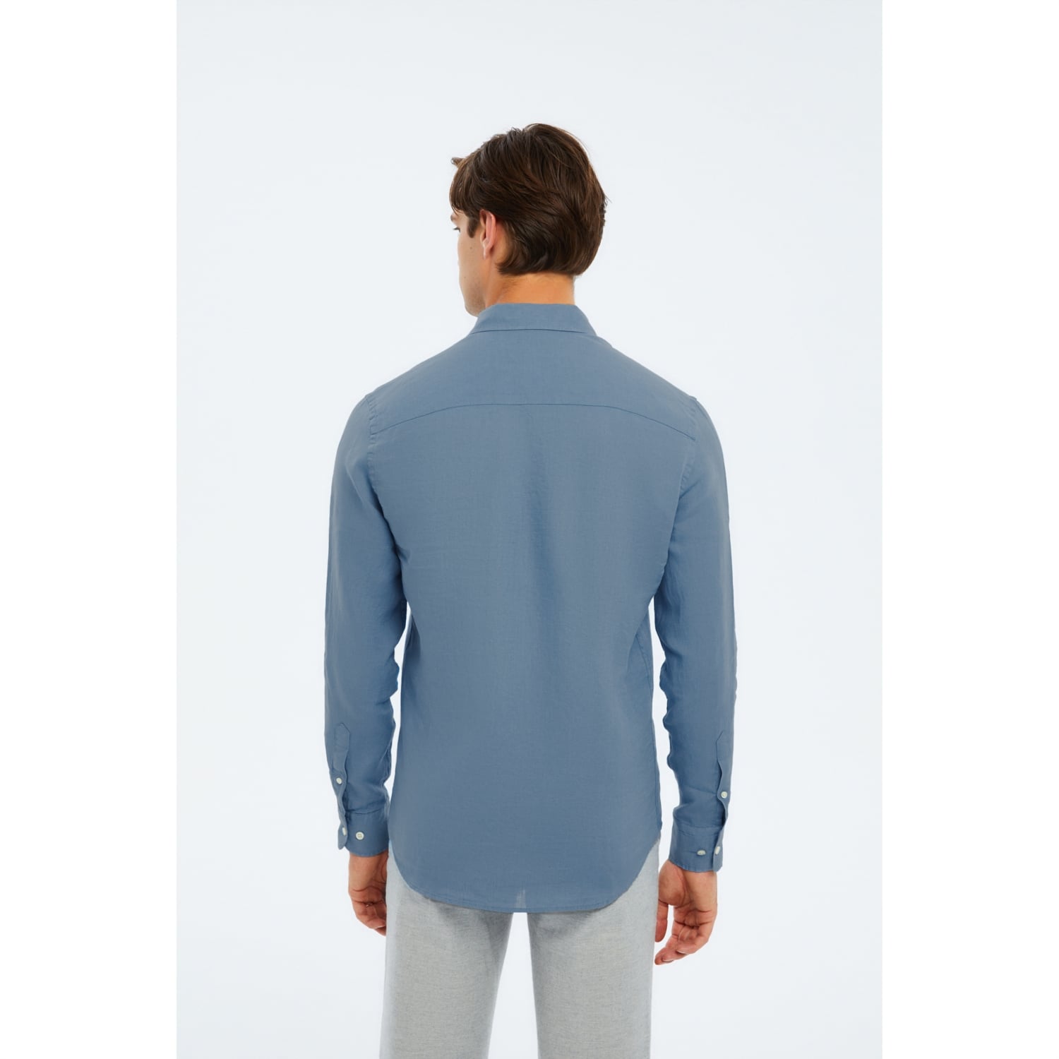 SLIM FIT KETEN GÖMLEK