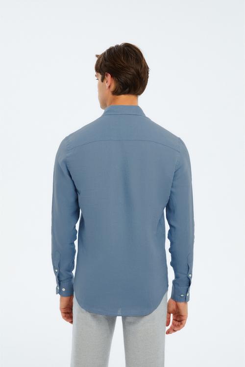  SLIM FIT KETEN GÖMLEK