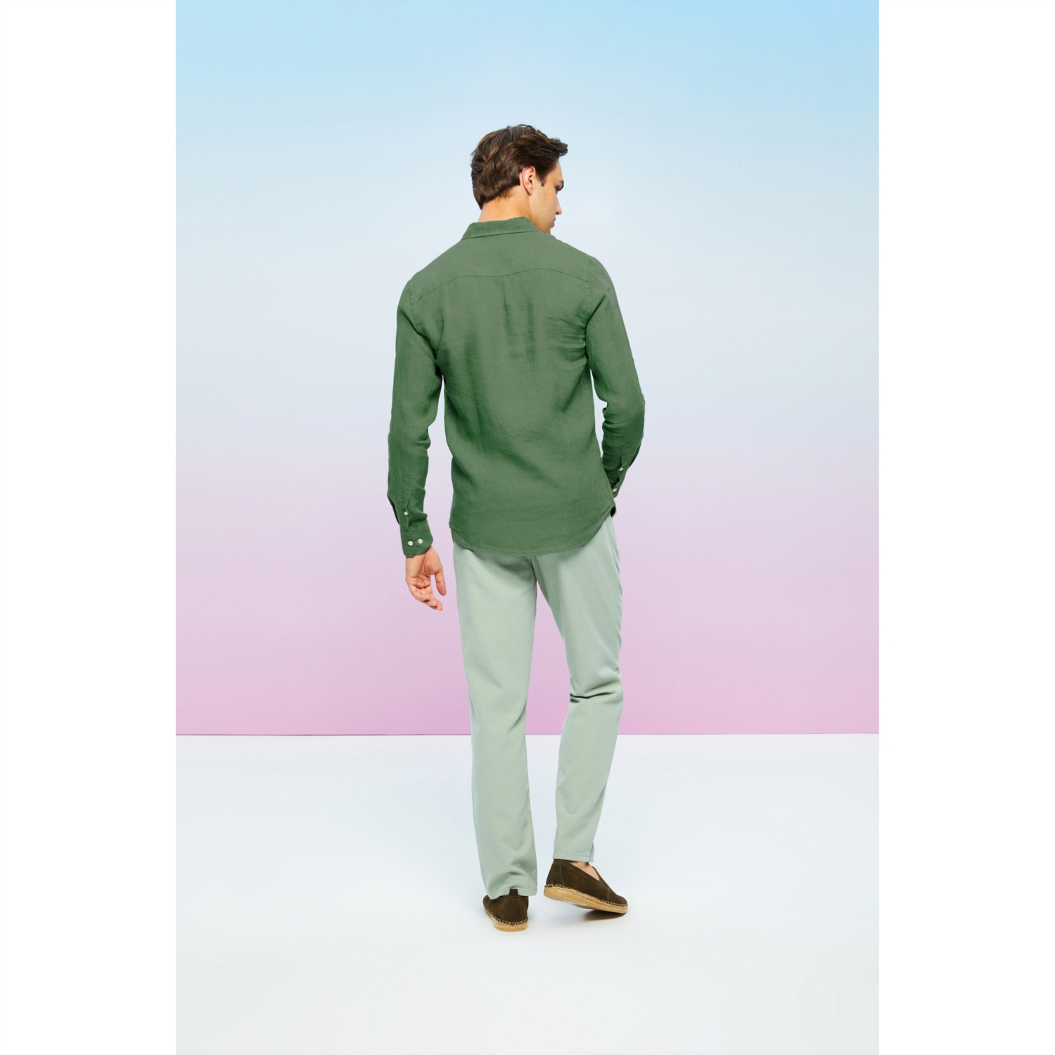 SLIM FIT KETEN GÖMLEK