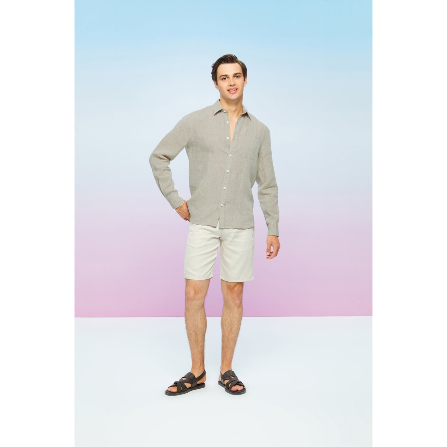 REGULAR FIT KETEN GÖMLEK