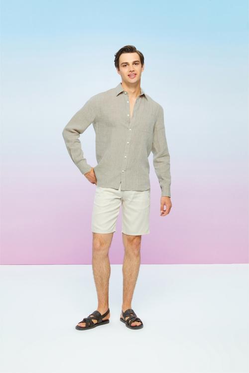  REGULAR FIT KETEN GÖMLEK