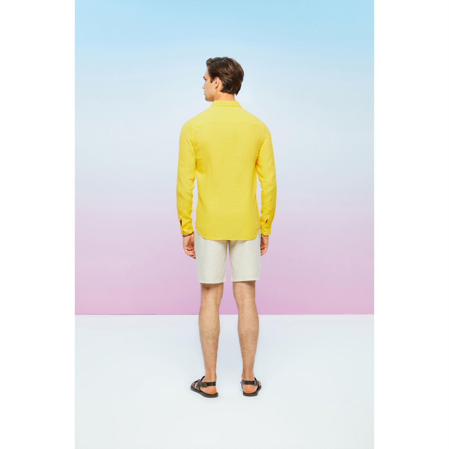 SLIM FIT NEON KETEN GÖMLEK