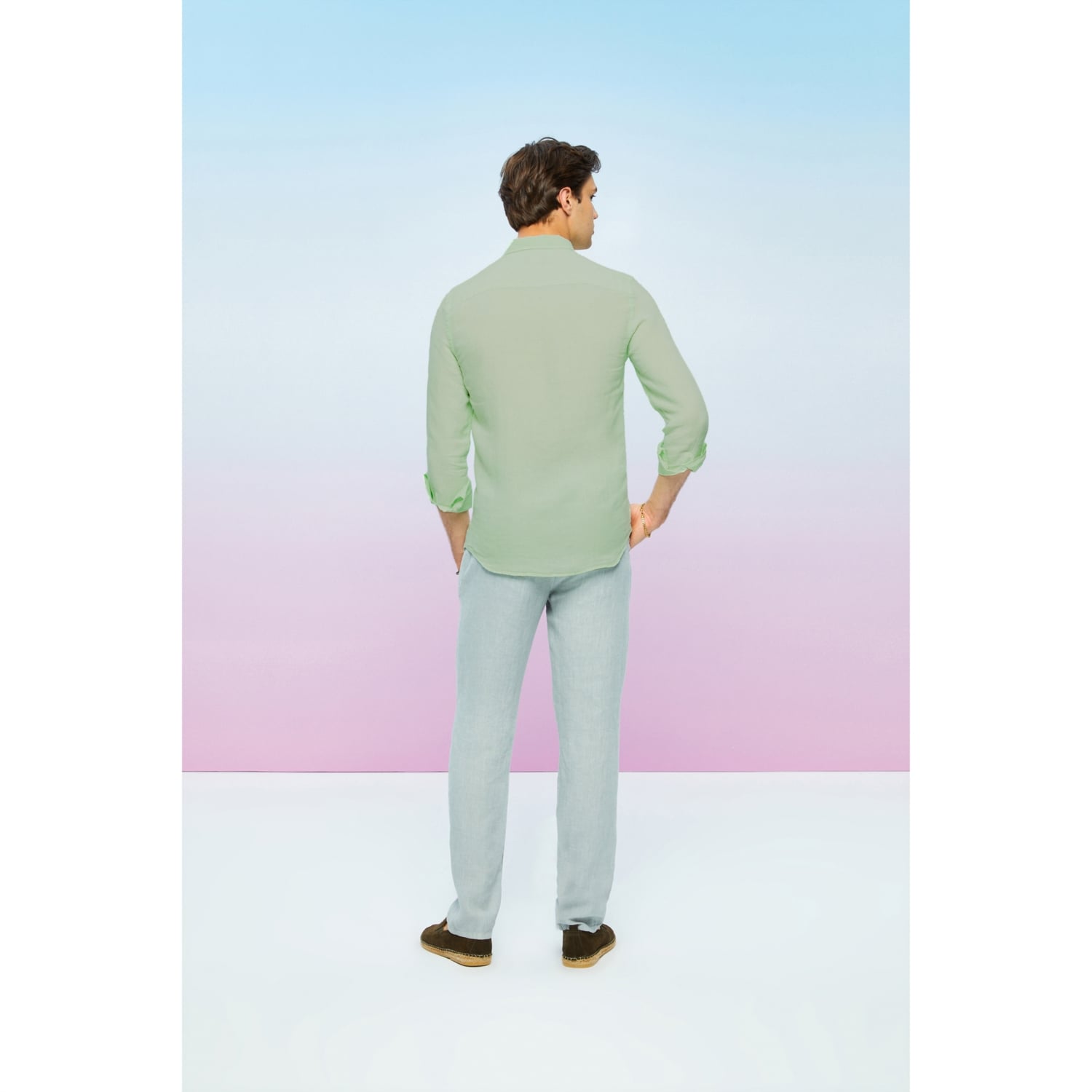 SLIM FIT NEON KETEN GÖMLEK