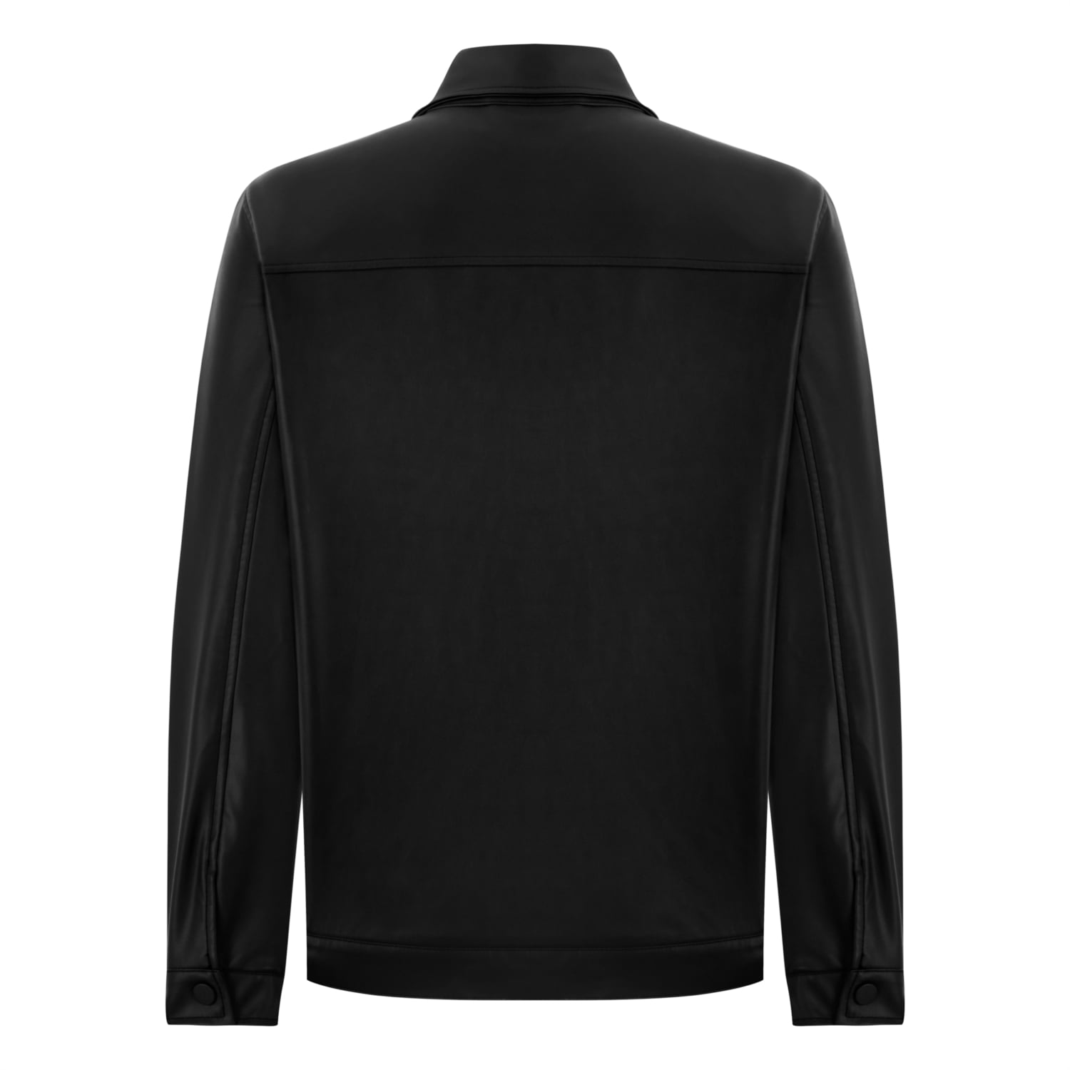 DERİ GÖRÜNÜMLÜ CEPLİ CEKET