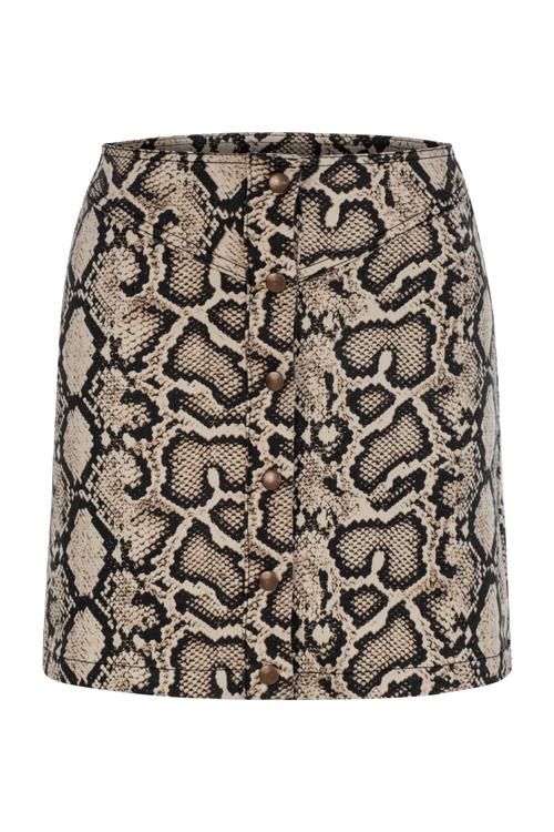  YILAN DESENLİ A FORM MİNİ ETEK