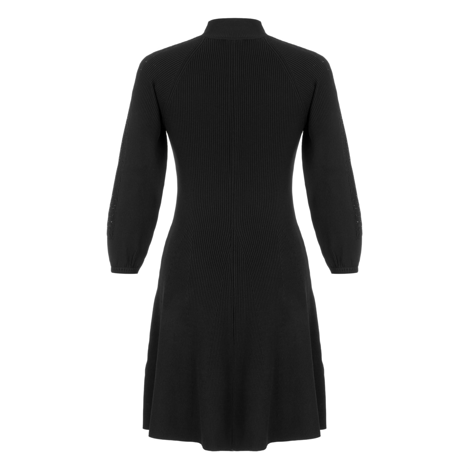 UZUN KOLLU TRİKO MİNİ KLOŞ ELBİSE