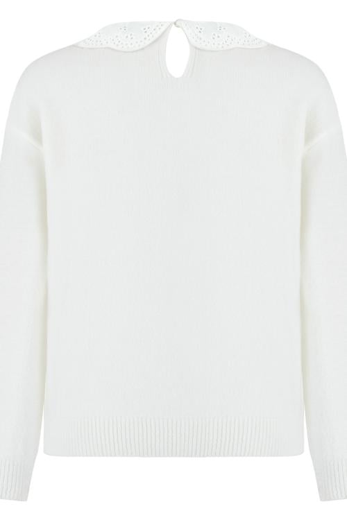  FİSTO İŞLEMELİ BEBE YAKA TRİKO KAZAK