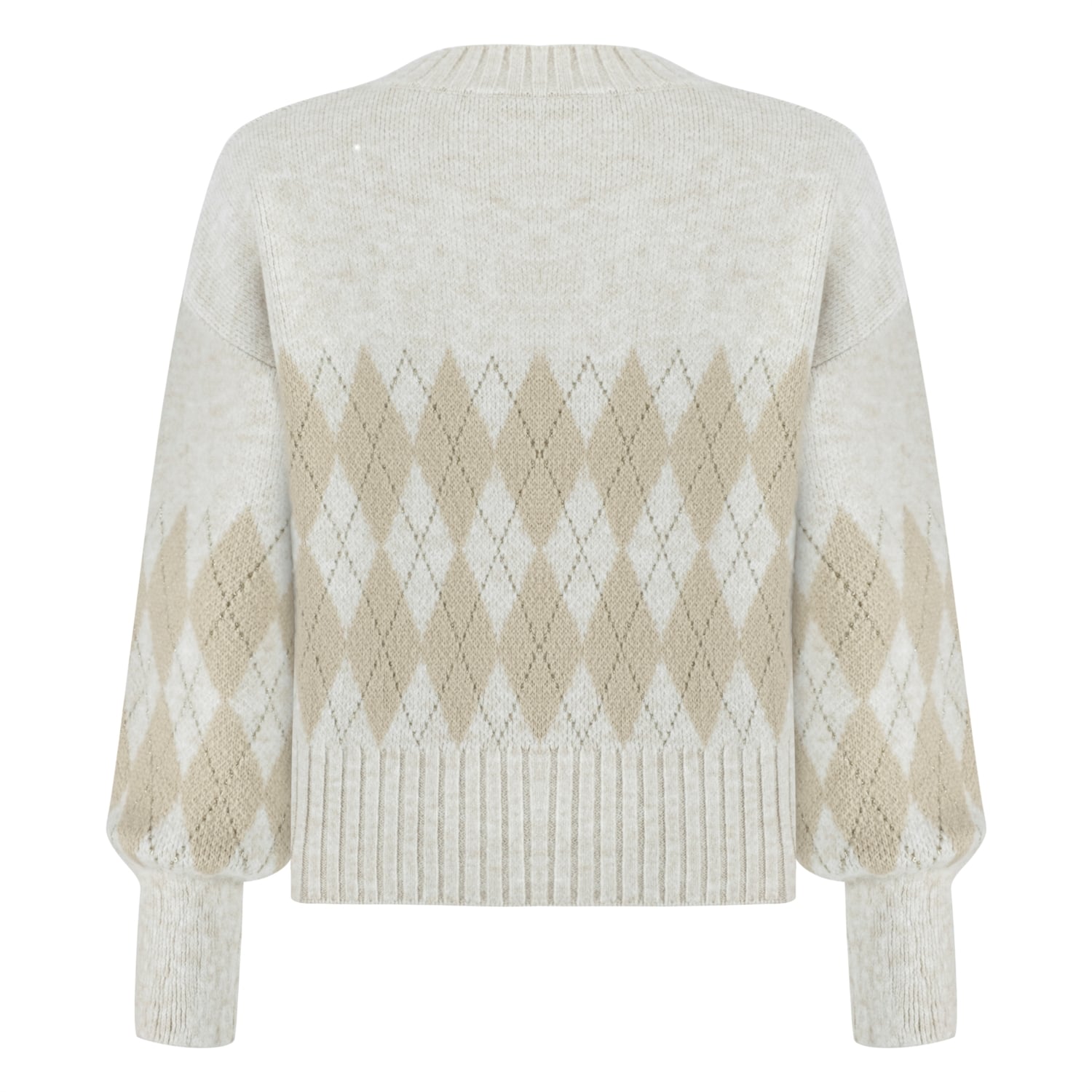 BAKLAVA DESENLİ BİSİKLET YAKA KAZAK