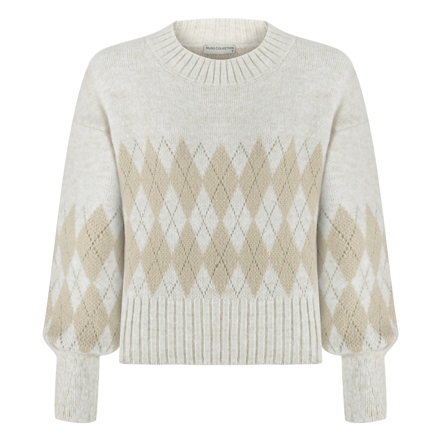 BAKLAVA DESENLİ BİSİKLET YAKA KAZAK