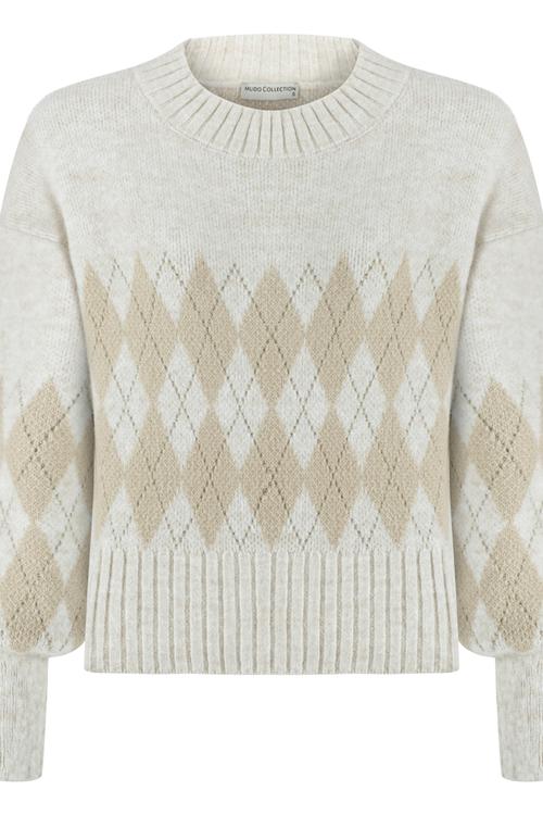  BAKLAVA DESENLİ BİSİKLET YAKA KAZAK