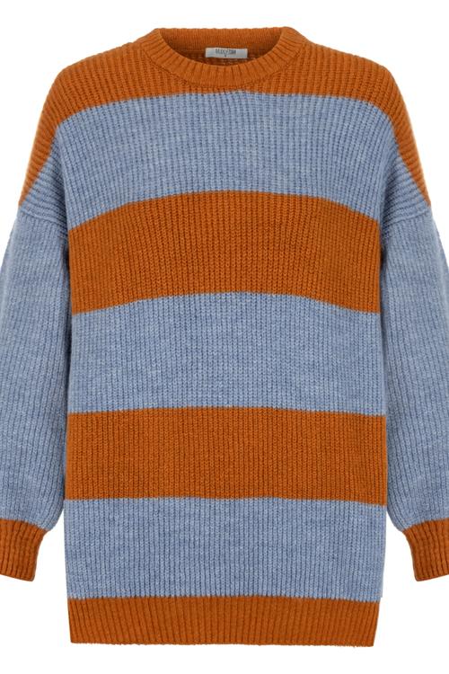  RENK BLOKLU ÇİZGİLİ KAZAK