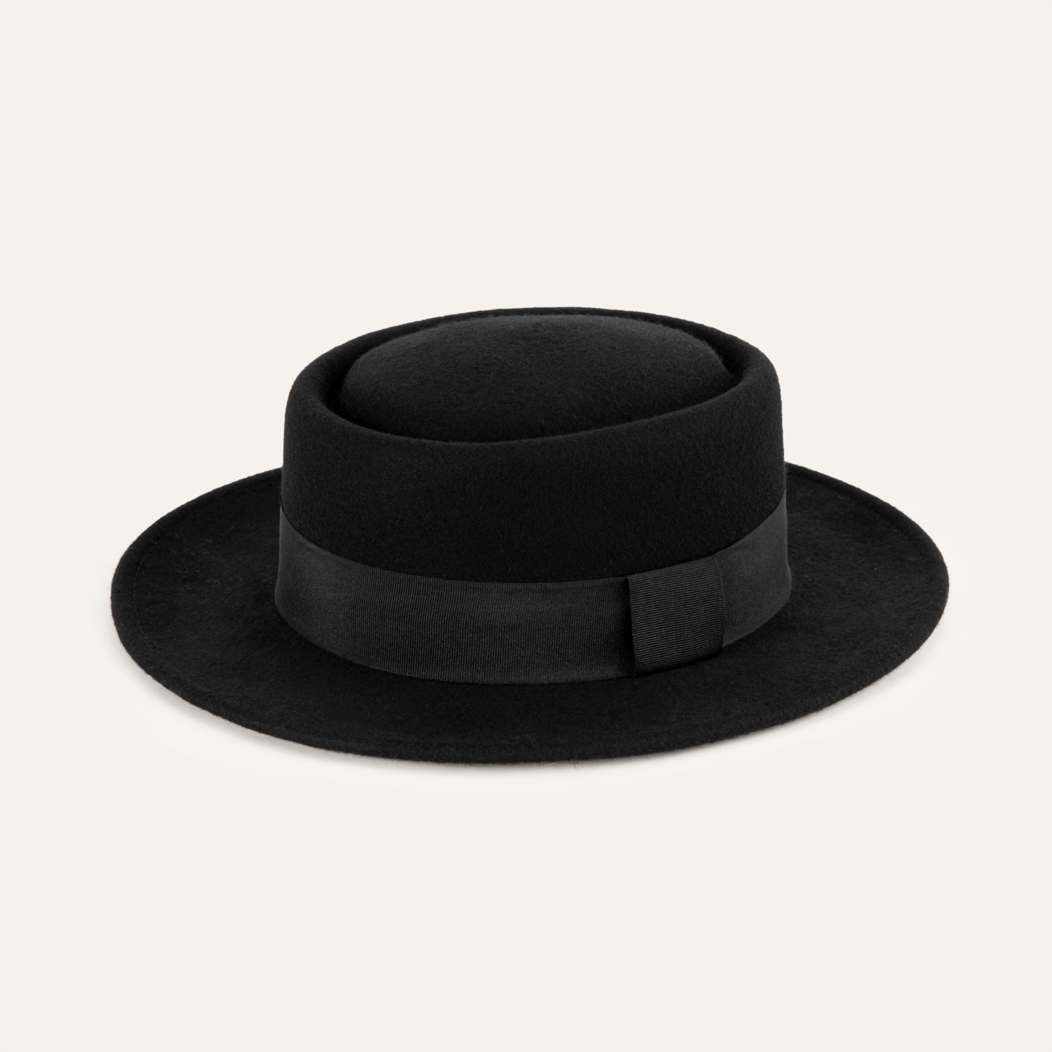 ŞERİT DETAYLI FÖTR YÜN ŞAPKA