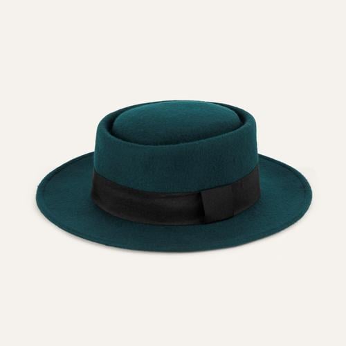  ŞERİT DETAYLI FÖTR YÜN ŞAPKA