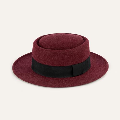  ŞERİT DETAYLI FÖTR YÜN ŞAPKA