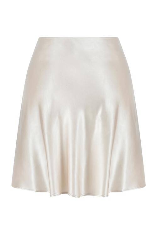  SATEN GÖRÜNÜMLÜ A FORM MİNİ ETEK