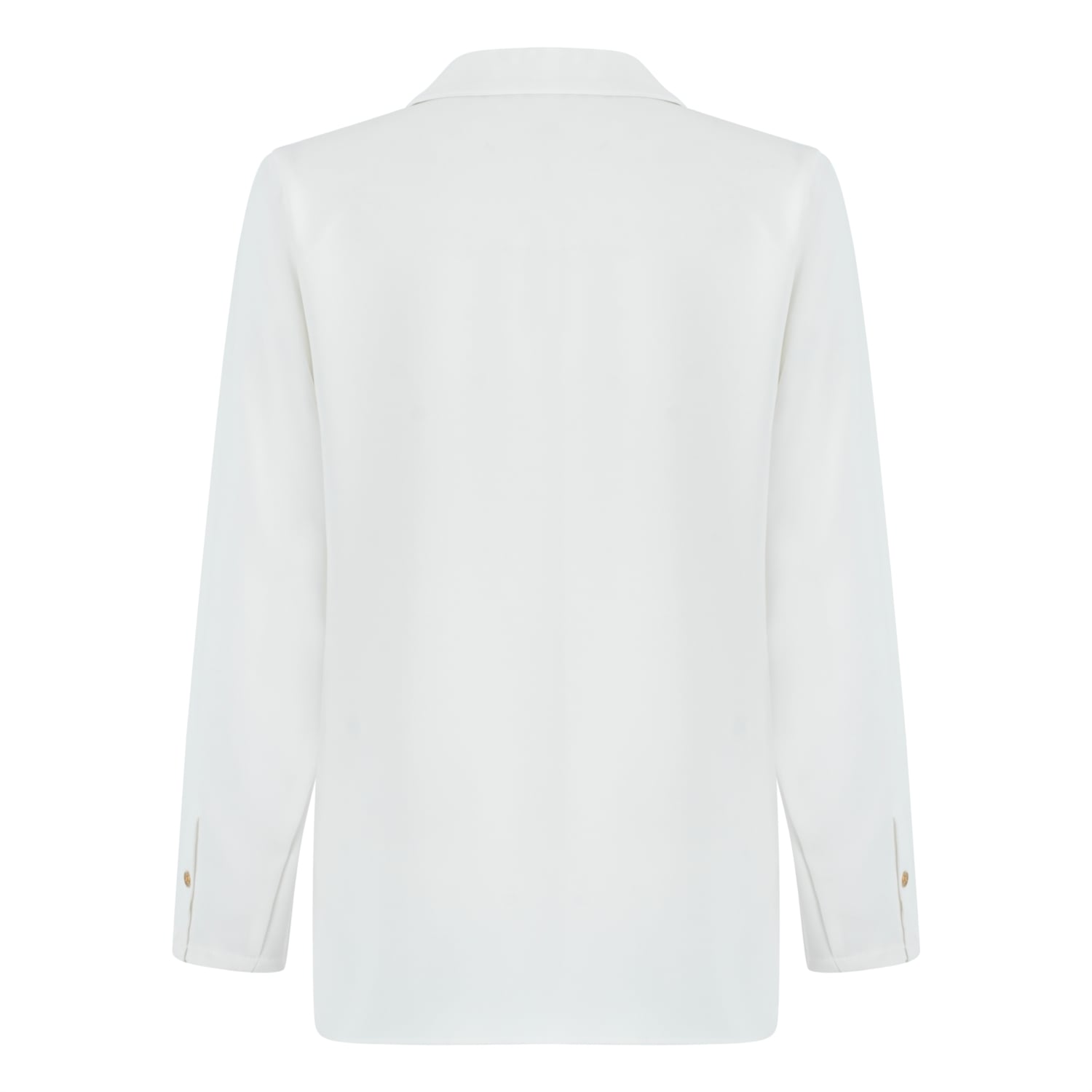 DÜĞME DETAYLI GÖMLEK YAKA BLUZ