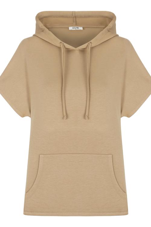  KISA KOLLU KAPÜŞONLU SWEATSHIRT