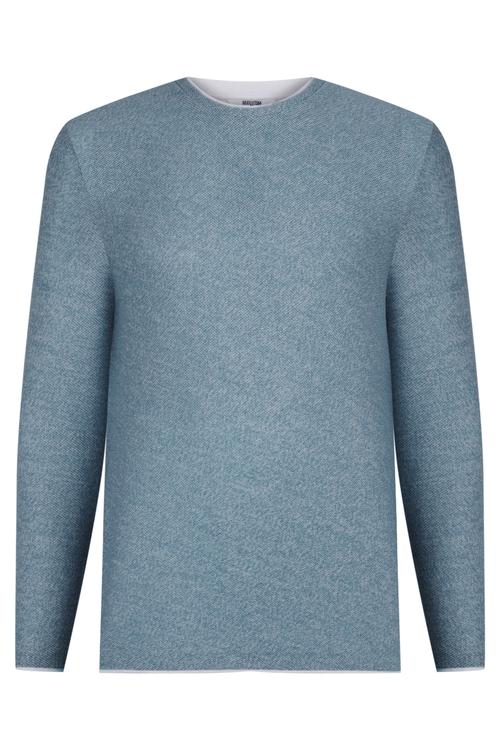  DOKULU BİSİKLET YAKA KAZAK