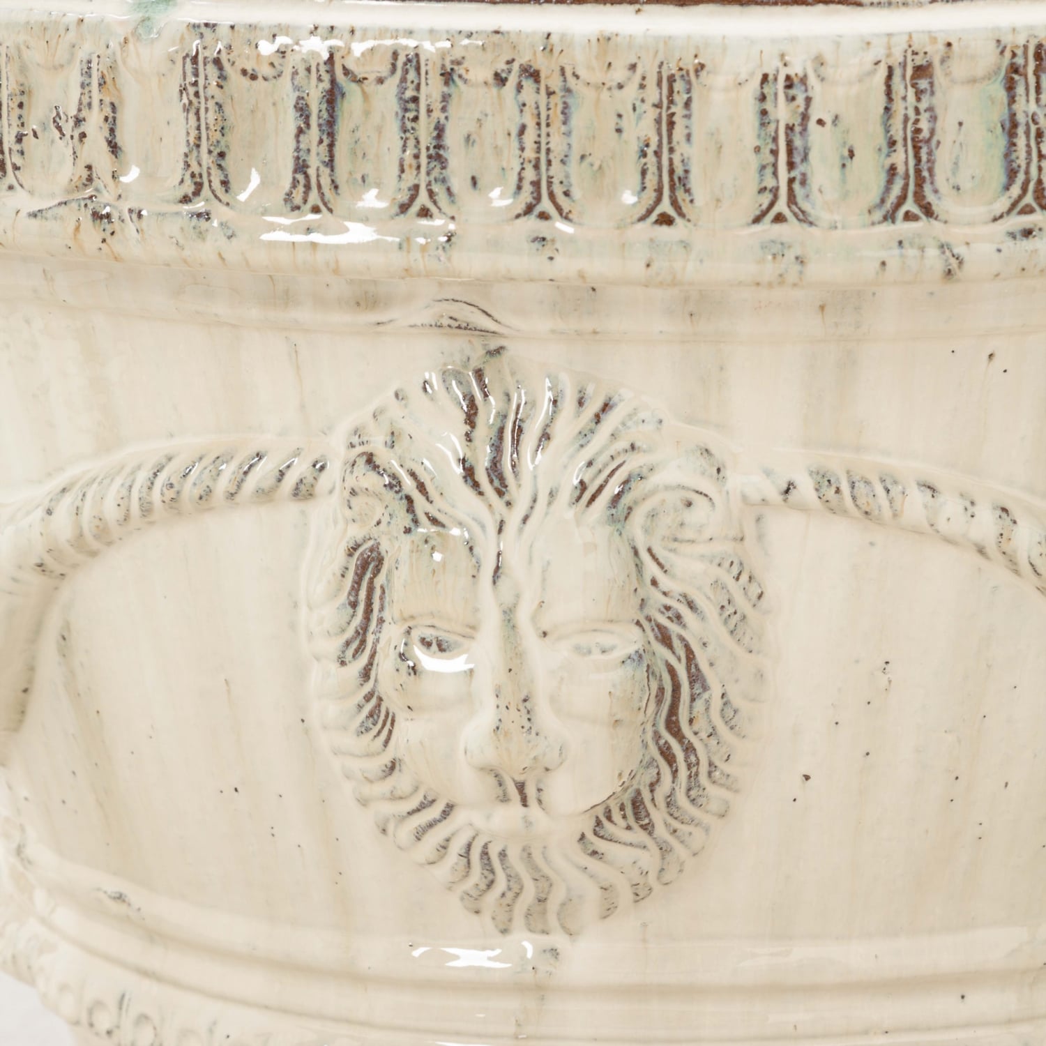 FLORENTINE SIRLI TOPRAK SAKSI KIRIK BEYAZ 55X82