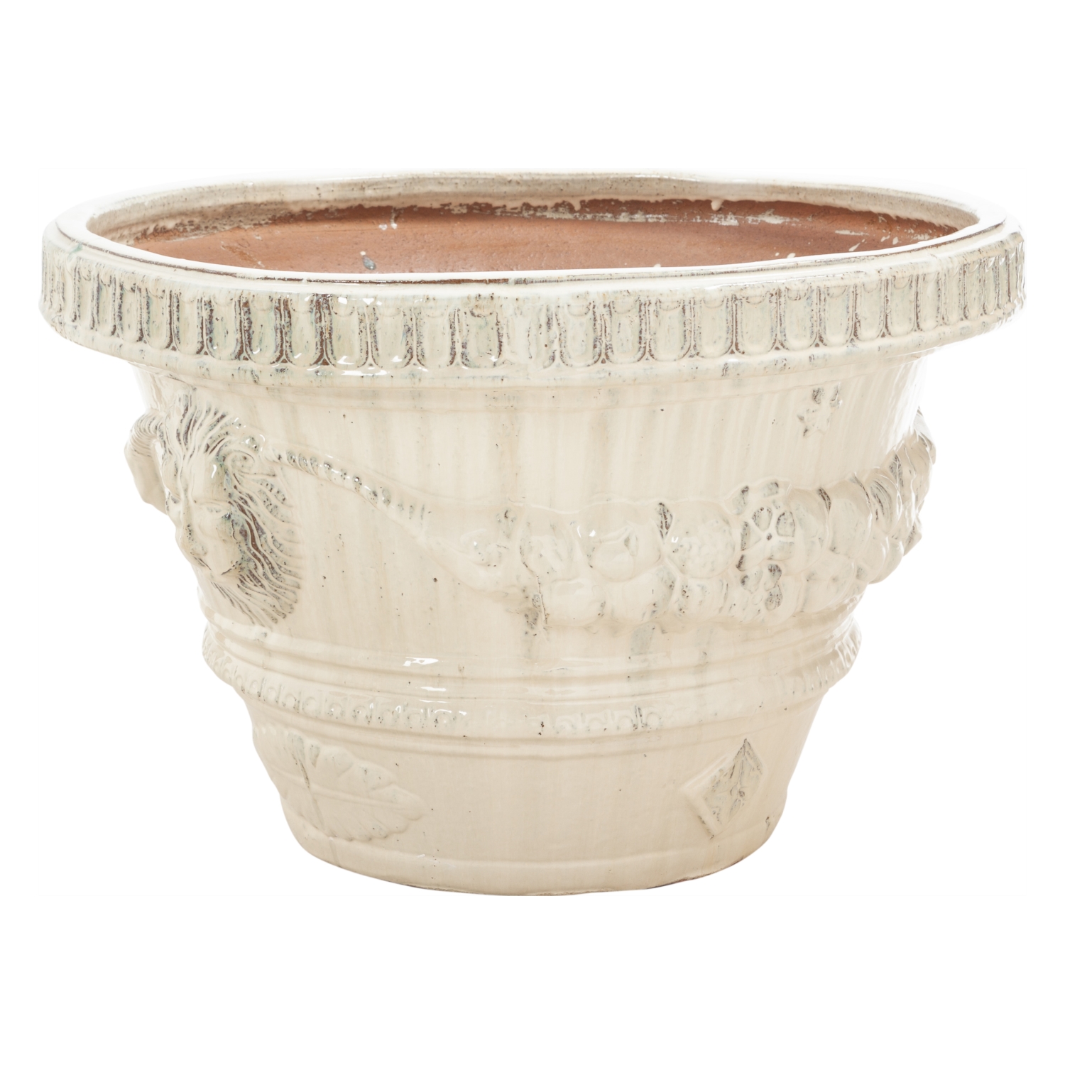 FLORENTINE SIRLI TOPRAK SAKSI KIRIK BEYAZ 55X82