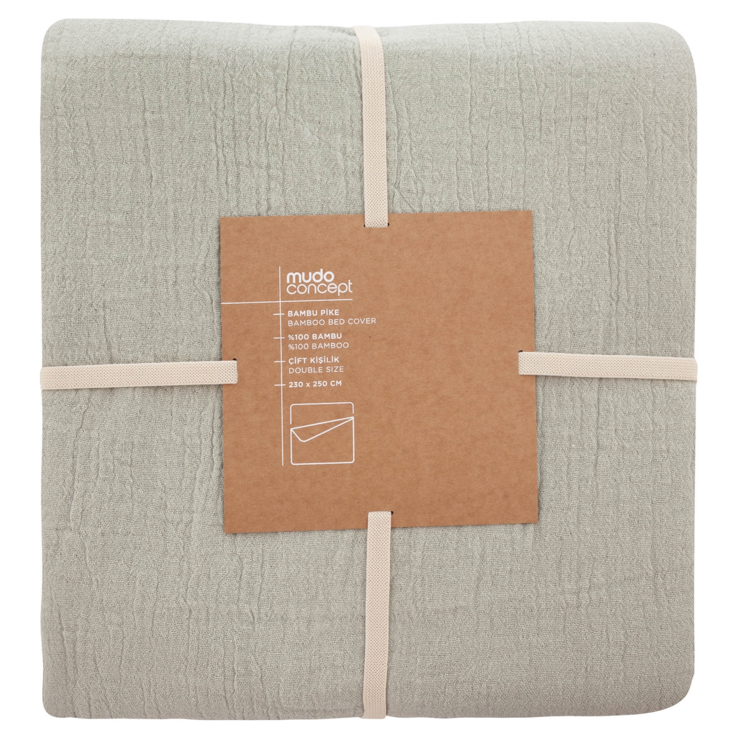 BAMBU ÇİFT KİŞİLİK PİKE YEŞİL 230X250