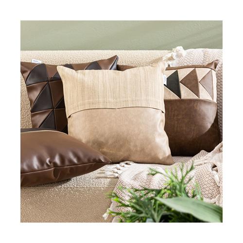  CARL BEAM SUNİ DERİ KIRLENT KAHVE 45X45