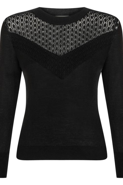  DANTELLİ BİSİKLET YAKA TRİKO KAZAK