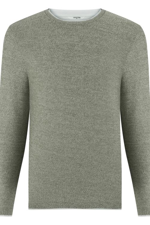  DOKULU BİSİKLET YAKA KAZAK