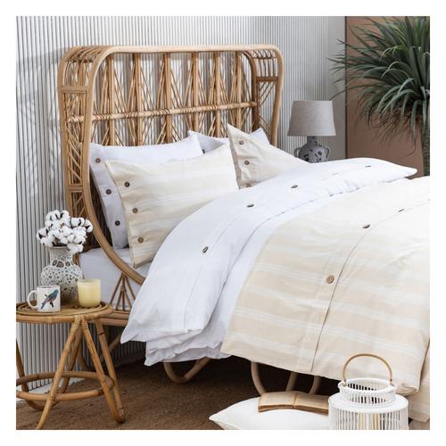  BRIE ÇİFT KİŞİLİK NEVRESİM TAKIMI BEYAZ 200X220