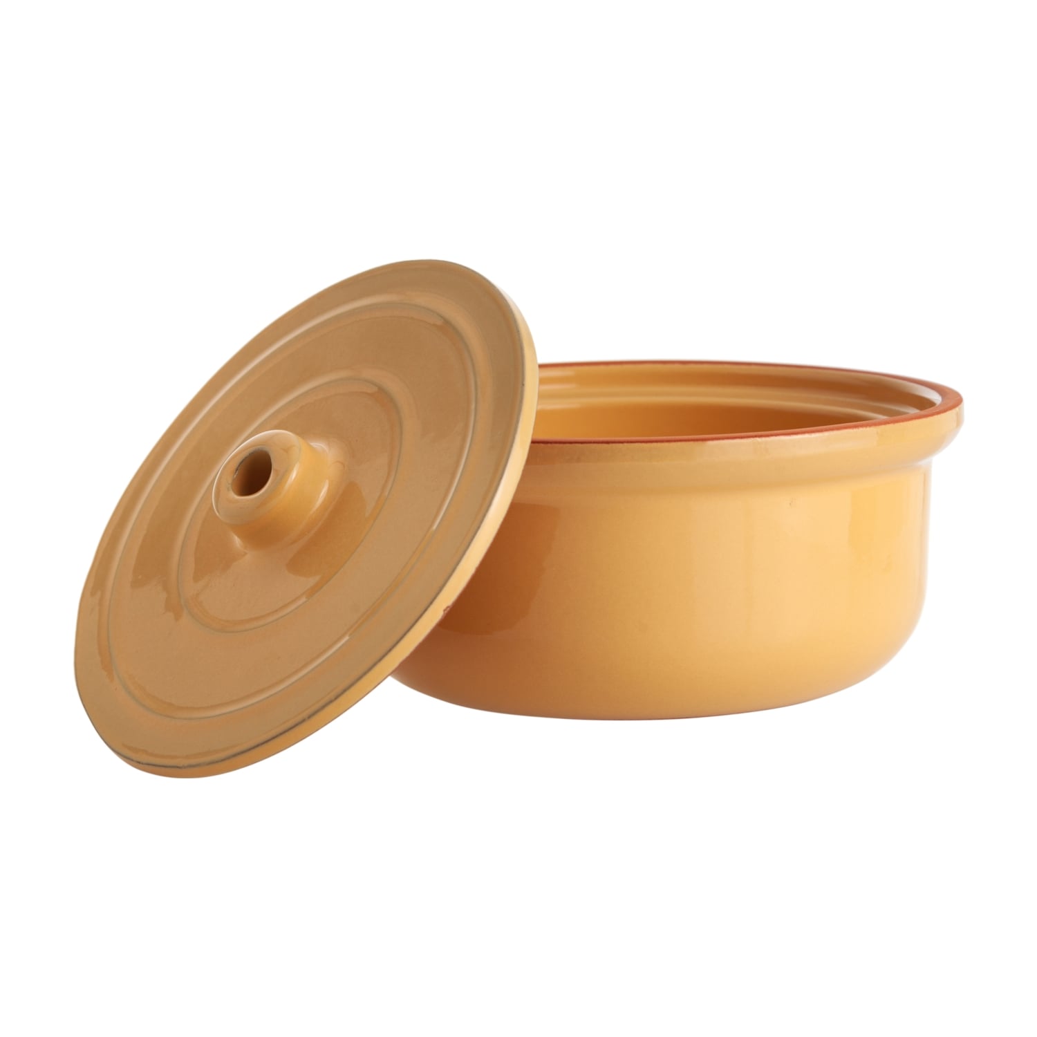 NATURAL BÜYÜK GÜVEÇ TENCERE 2.5 L - SARI