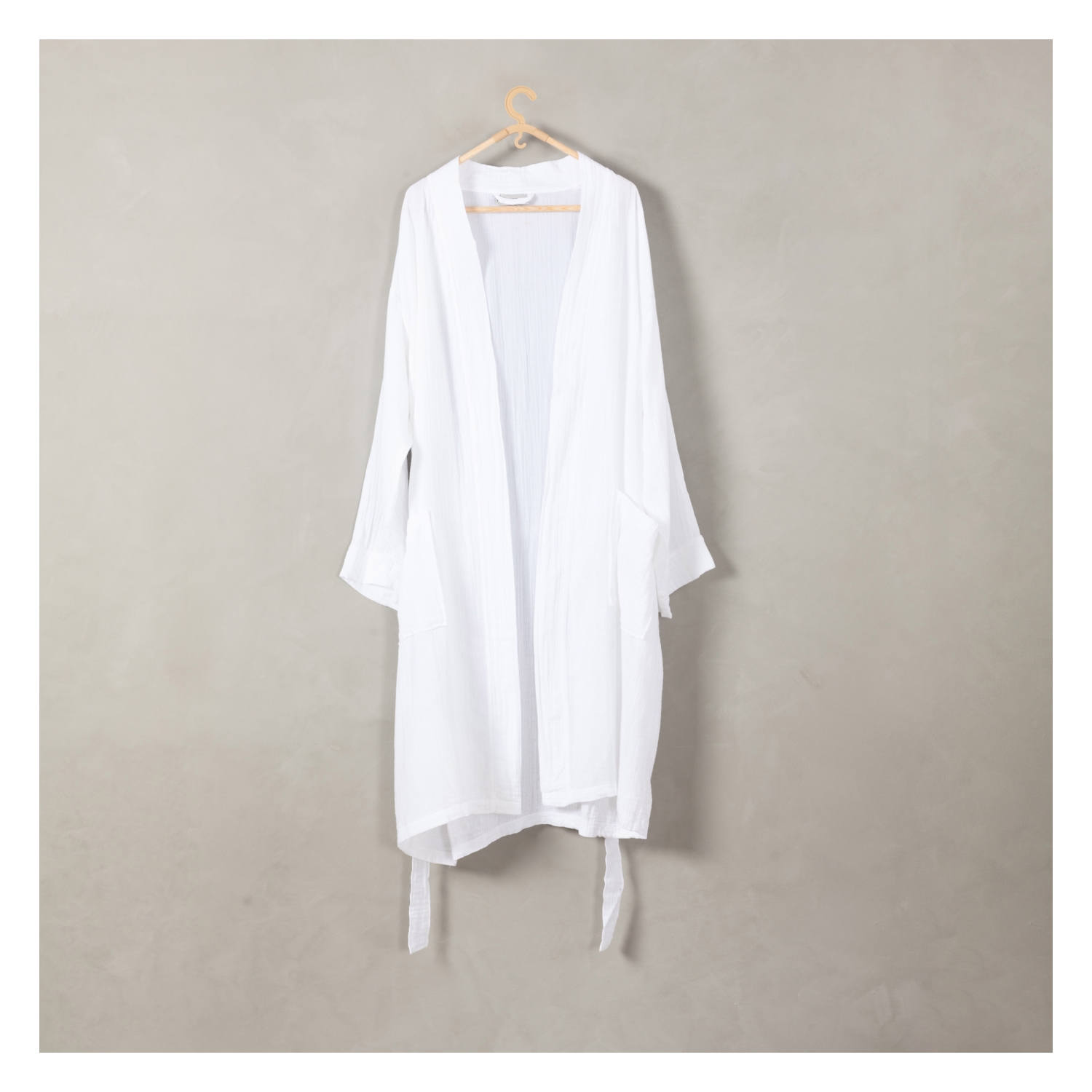 MÜSLİN BORNOZ ERKEK BEYAZ