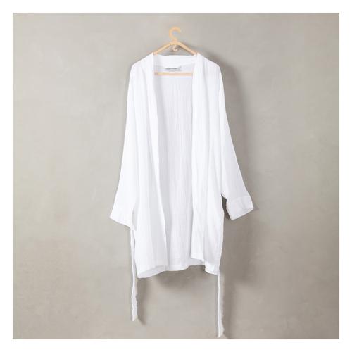  MÜSLİN BORNOZ KADIN BEYAZ