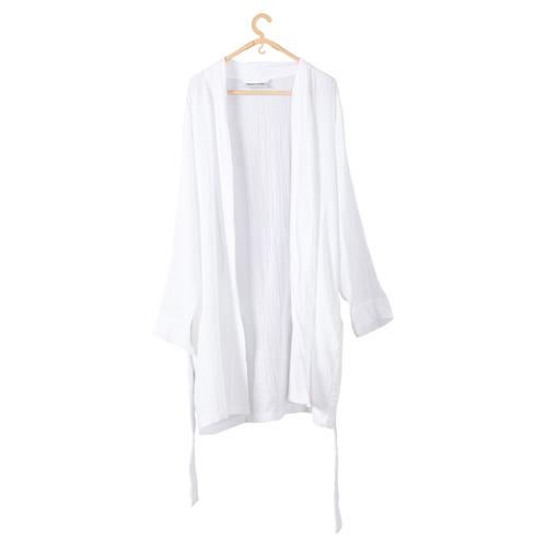  MÜSLİN BORNOZ KADIN BEYAZ