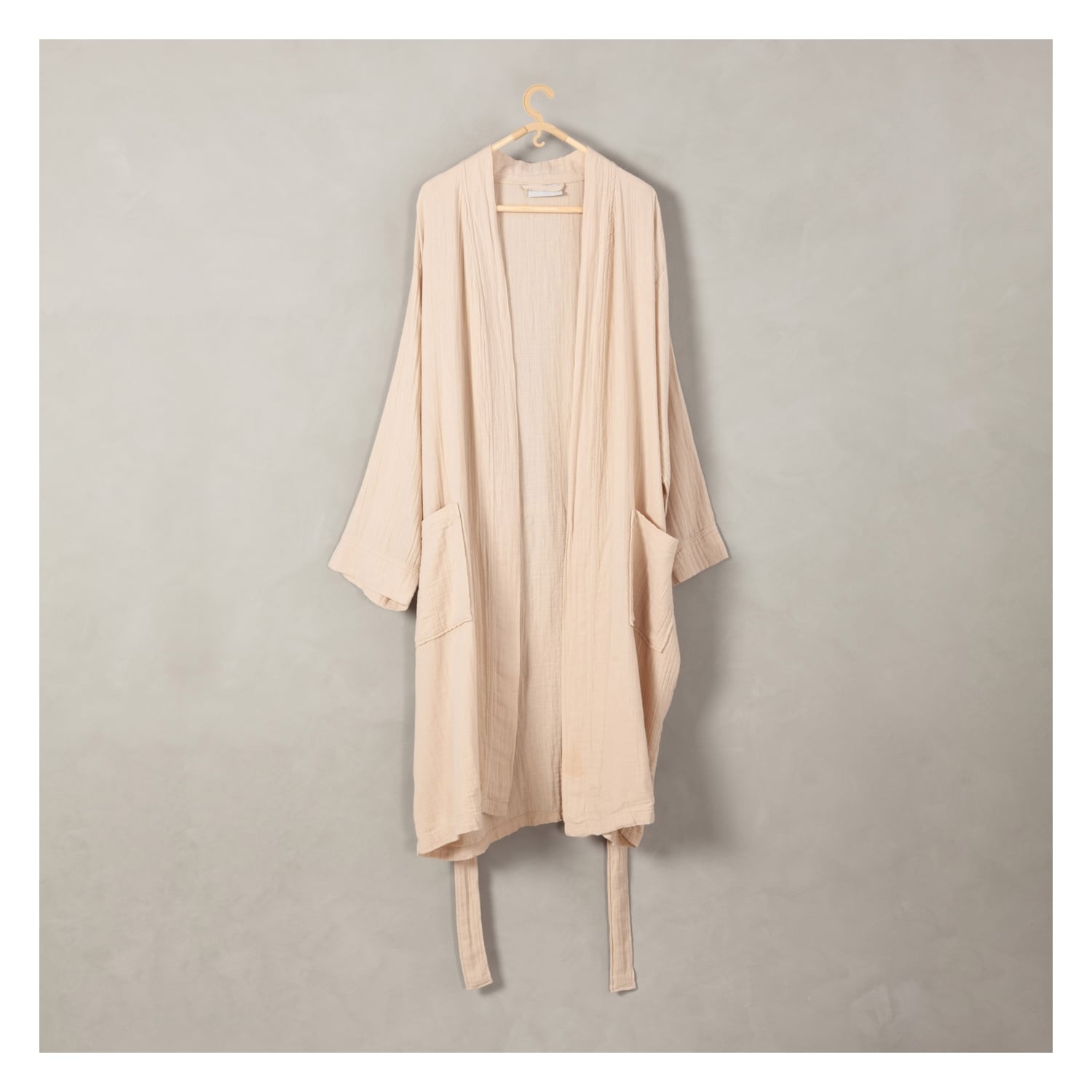 MÜSLİN BORNOZ ERKEK BEJ