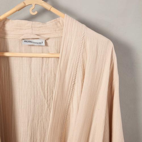  MÜSLİN BORNOZ KADIN BEJ