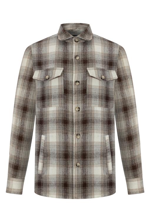  EKOSELİ YÜN KARIŞIMLI GÖMLEK CEKET