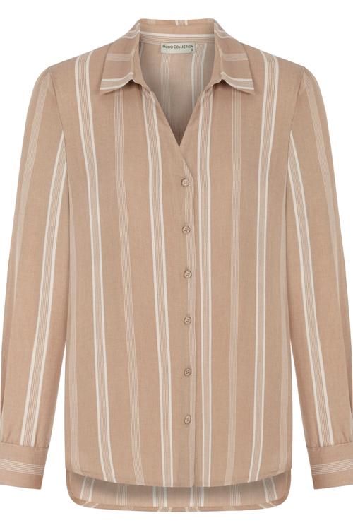  ÇİZGİLİ REGULAR FIT VİSKOZ GÖMLEK