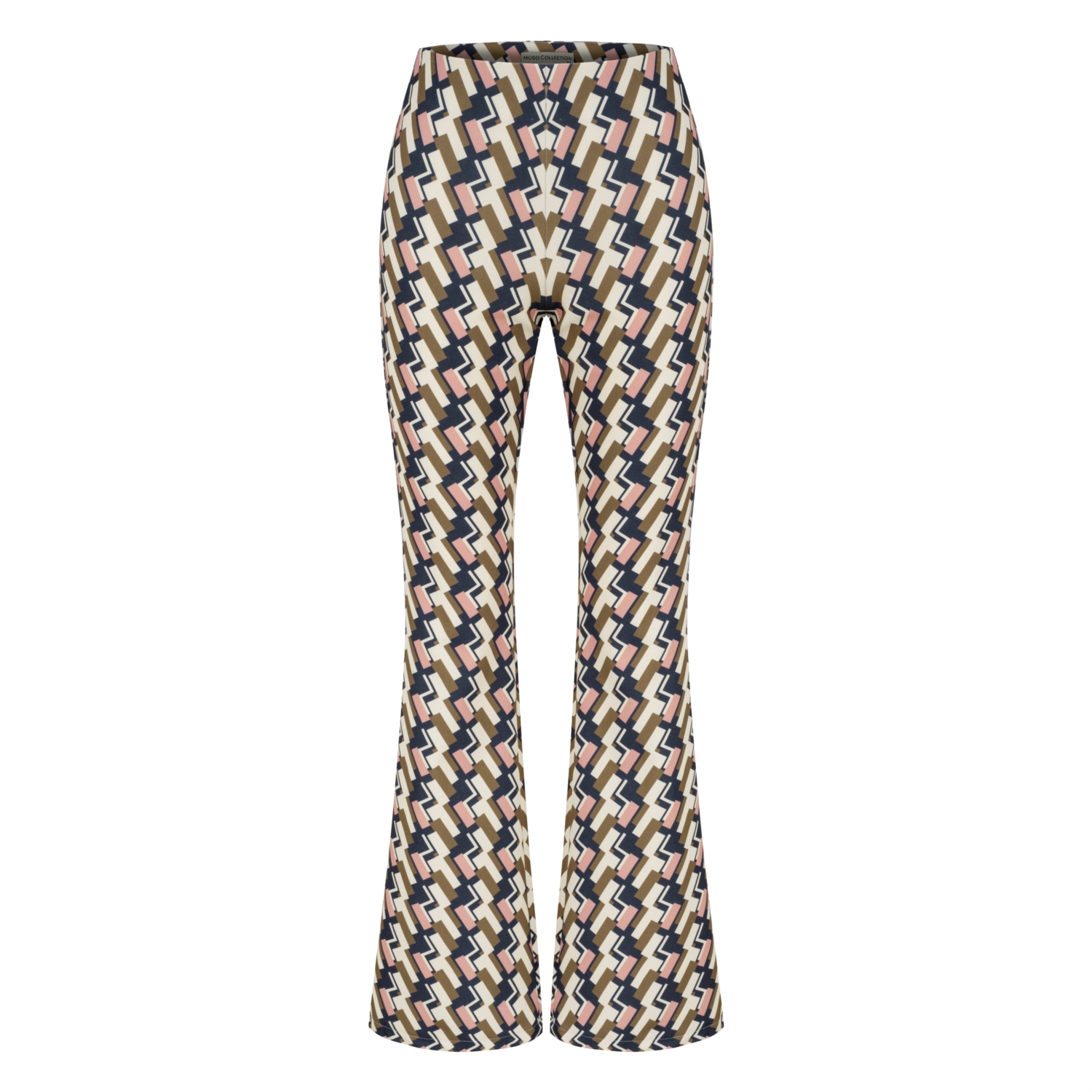 GEOMETRİK DESENLİ RETRO İSPANYOL PAÇA PANTOLON