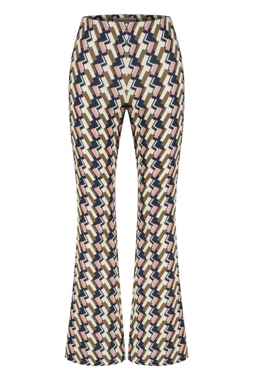  GEOMETRİK DESENLİ RETRO İSPANYOL PAÇA PANTOLON