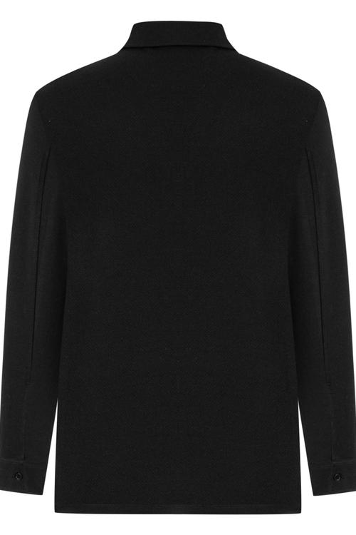  DOKULU POLO YAKA UZUN KOLLU T-SHIRT