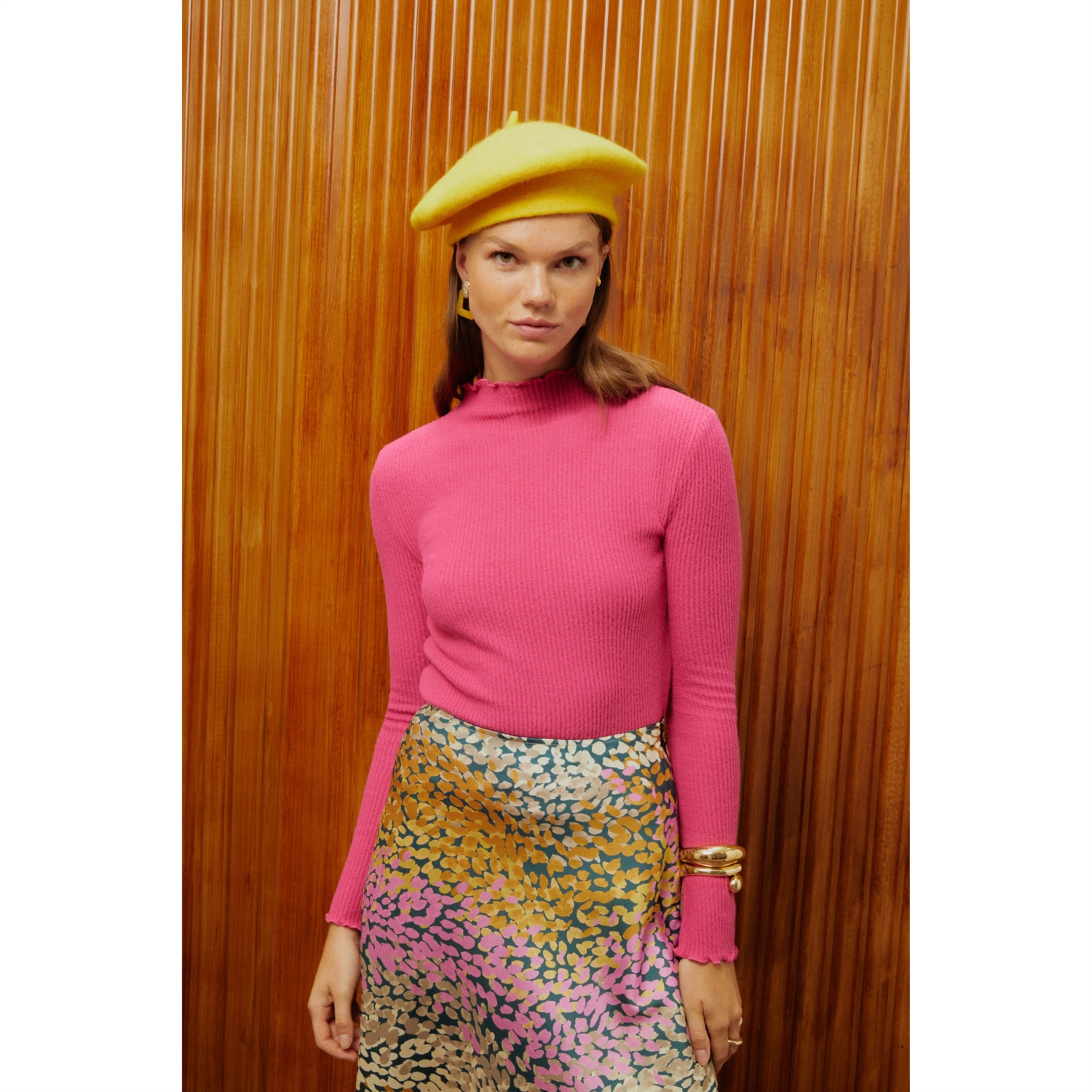 SOYUT DESENLİ A FORM MİDİ ETEK