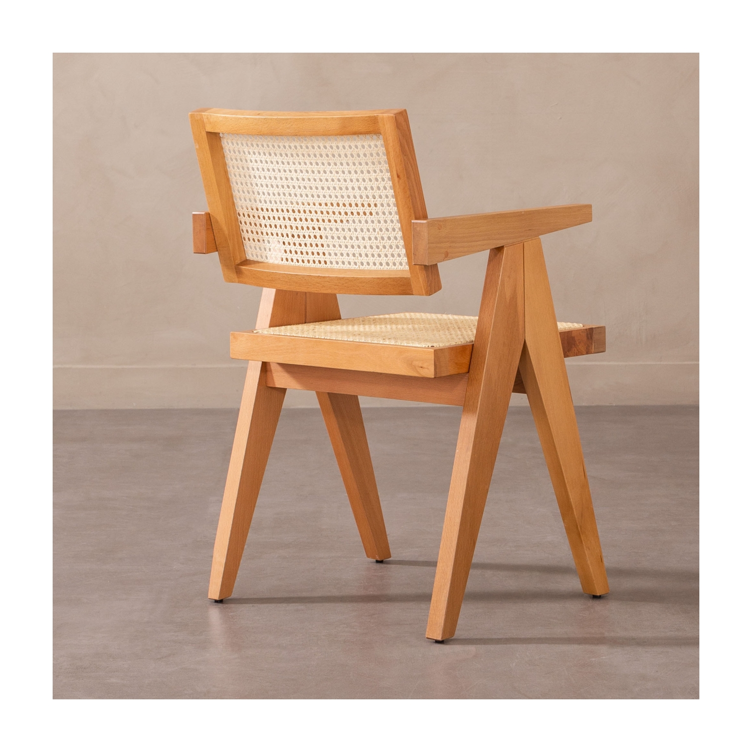 QUILE KOLÇAKLI SANDALYE  NATUREL