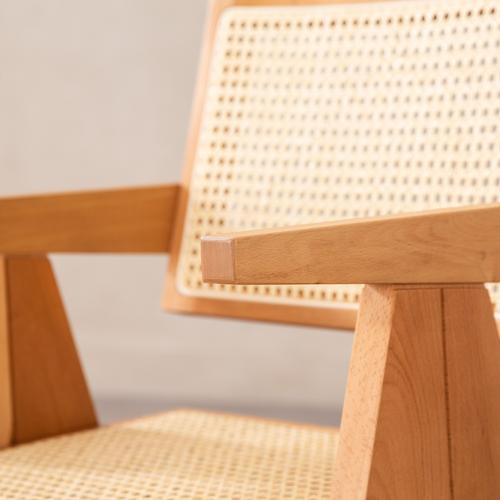  QUILE KOLÇAKLI SANDALYE  NATUREL