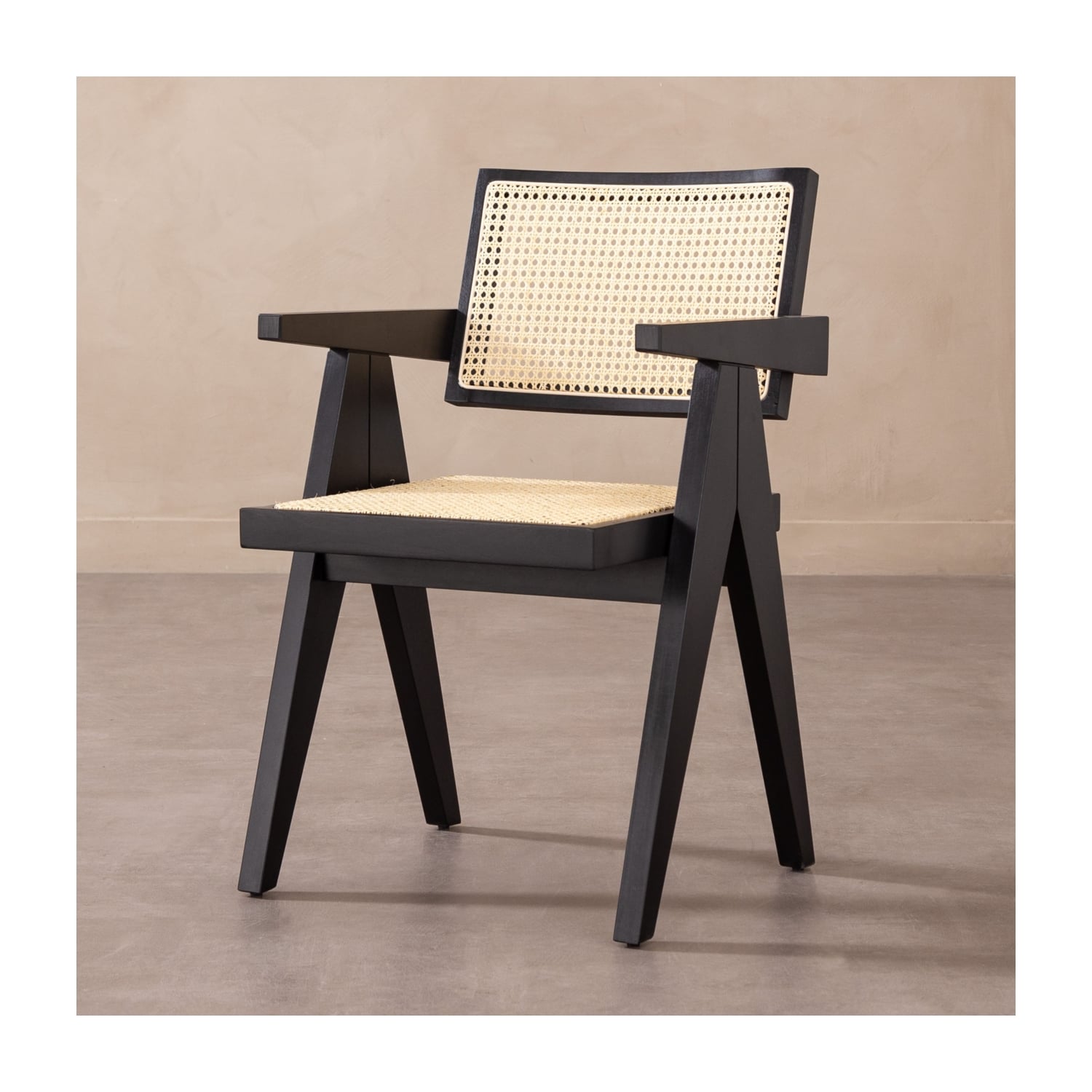 QUILE MASİF AHŞAP HAZERAN SANDALYE SİYAH