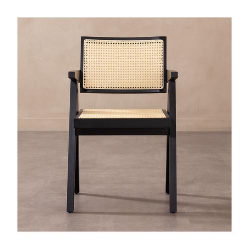  QUILE MASİF AHŞAP HAZERAN SANDALYE SİYAH