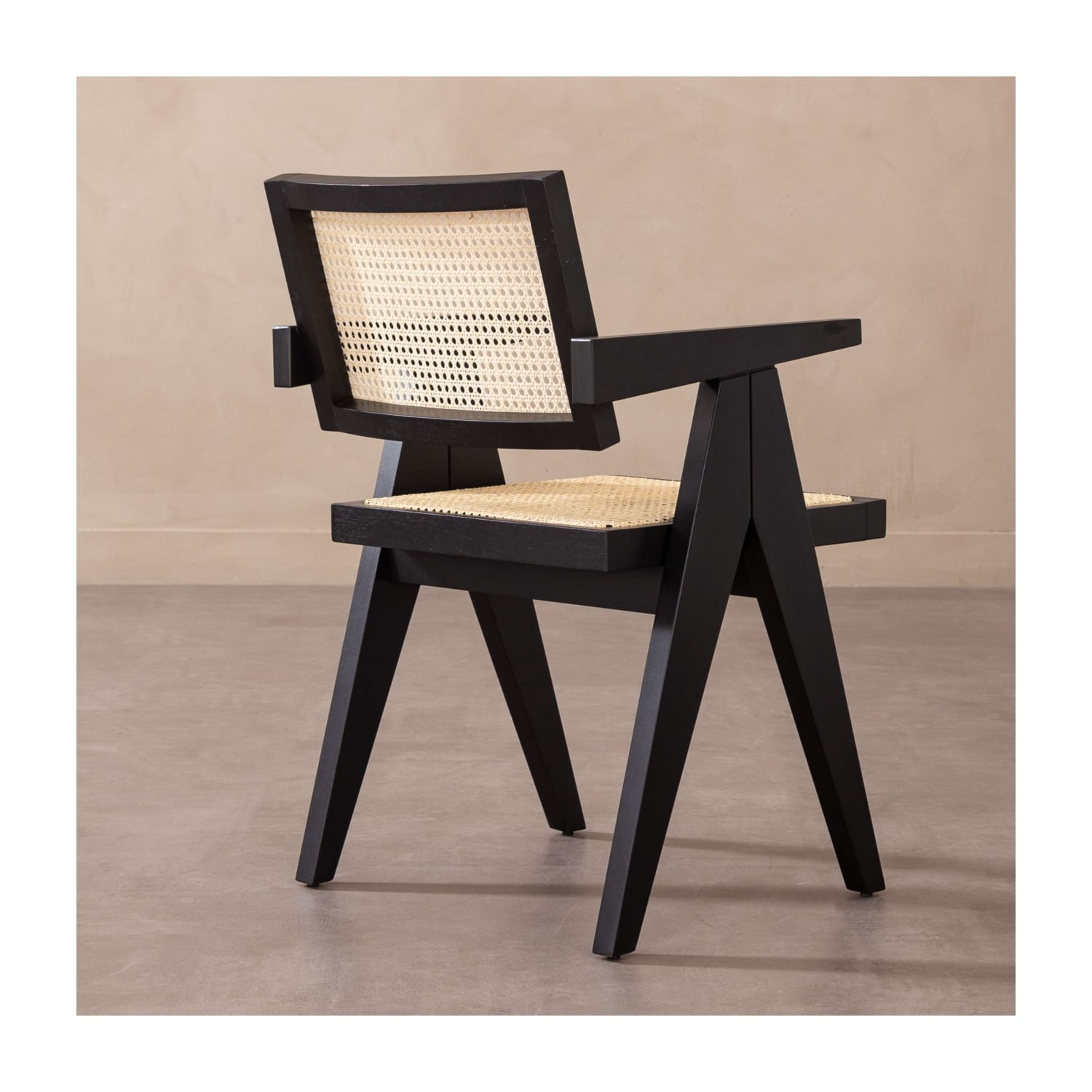 QUILE MASİF AHŞAP HAZERAN SANDALYE SİYAH