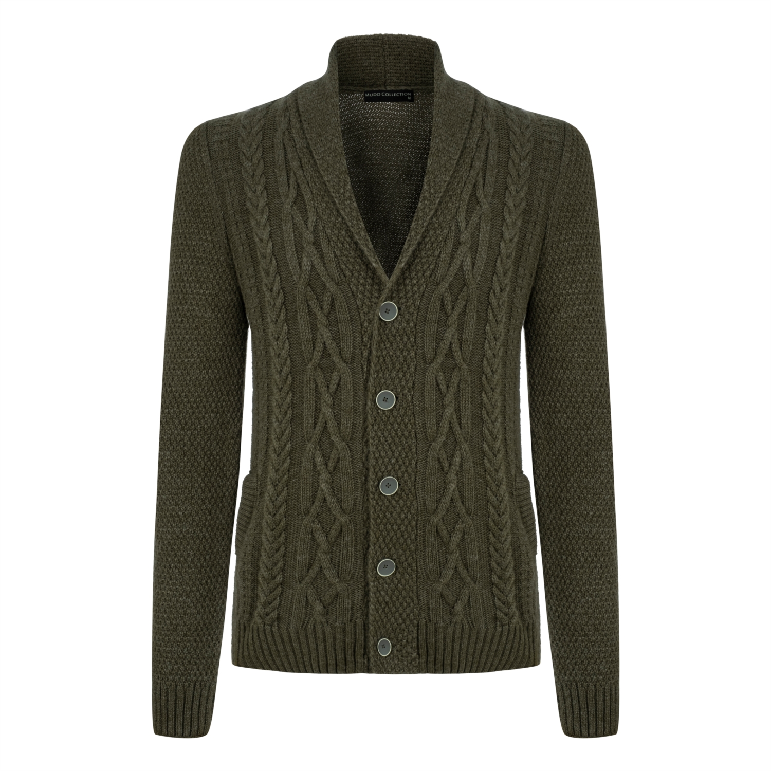 ŞAL YAKA SAÇ ÖRGÜLÜ UZUN KOLLU TRİKO HIRKA