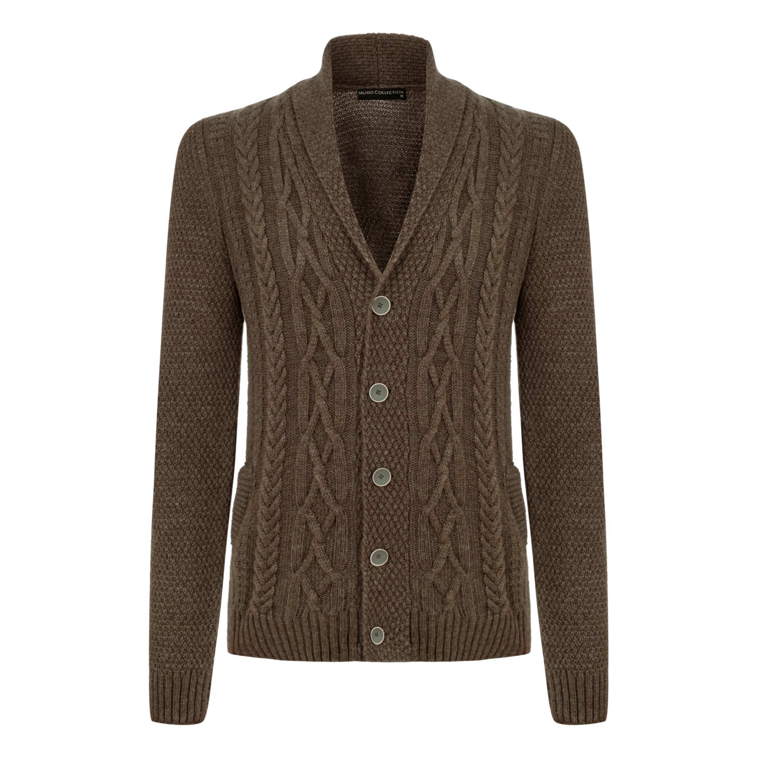 ŞAL YAKA SAÇ ÖRGÜLÜ UZUN KOLLU TRİKO HIRKA