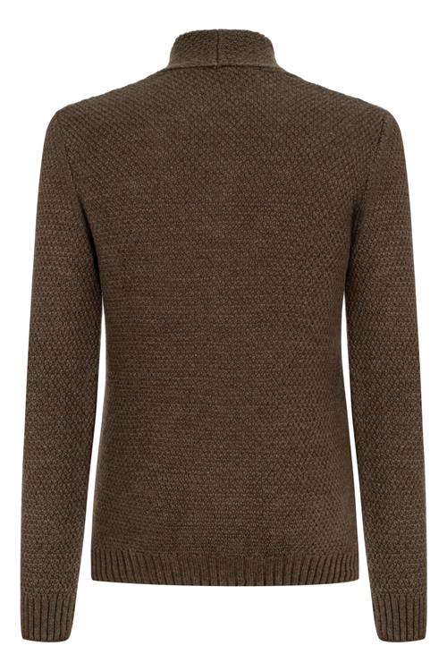  ŞAL YAKA SAÇ ÖRGÜLÜ UZUN KOLLU TRİKO HIRKA