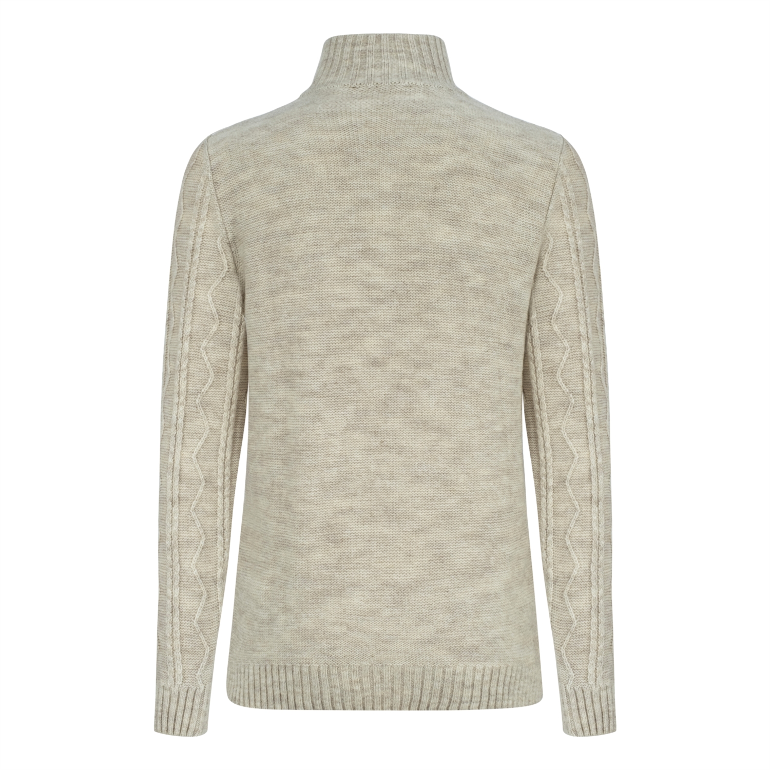 DİK YAKA SAÇ ÖRGÜLÜ TRİKO KAZAK